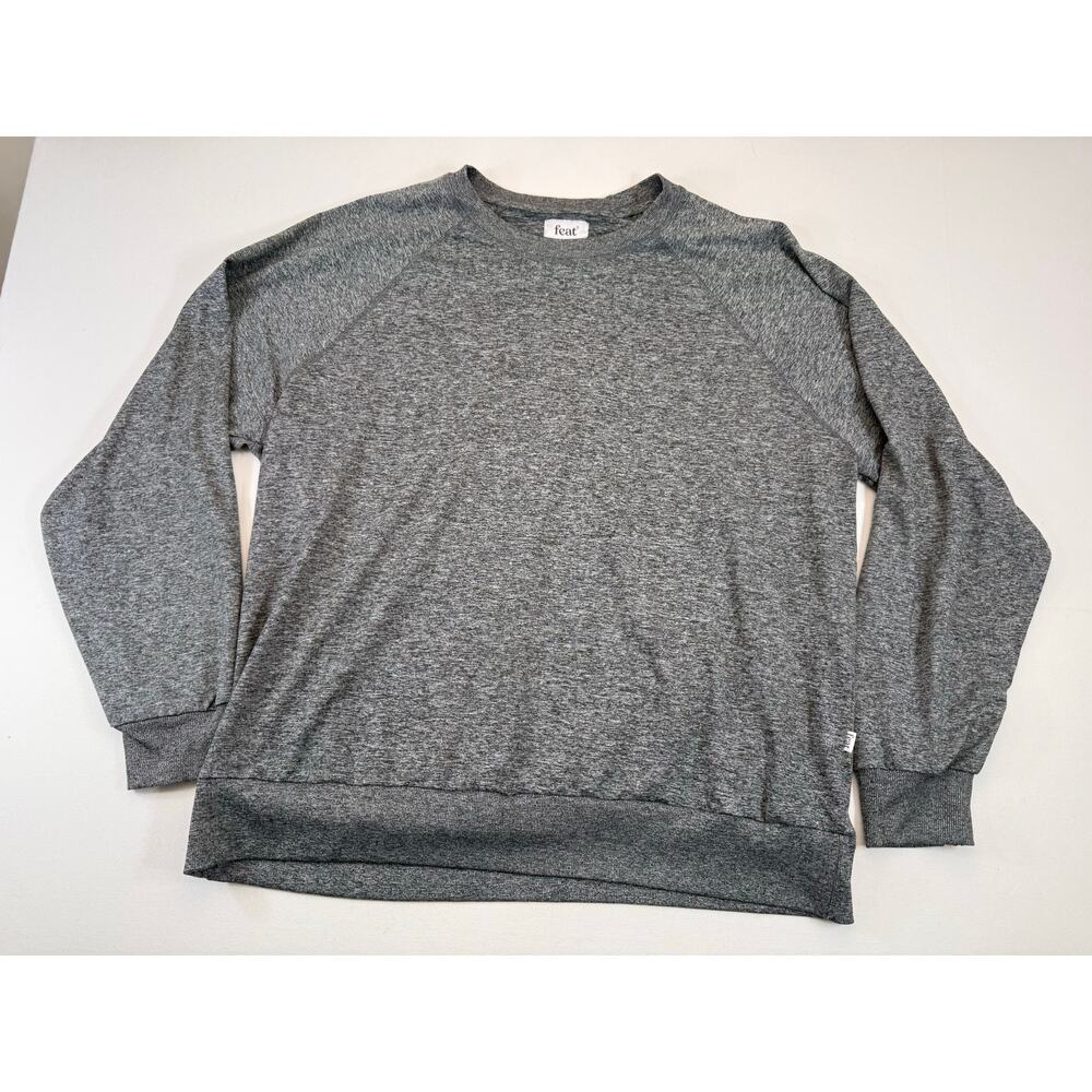 Feat Men’s Gray Sweatshirt Size XXL Raglan Pullover Minimalist Casual‎ Travel